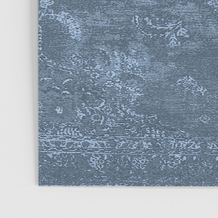 Antique Persian Vintage Rug Petrol Blue Poster Gallery Image 3
