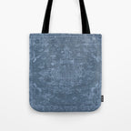 Antique Persian Vintage Rug Petrol Blue Tote Bag Gallery Image 1