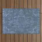 Antique Persian Vintage Rug Petrol Blue Outdoor Rug Gallery Image 1