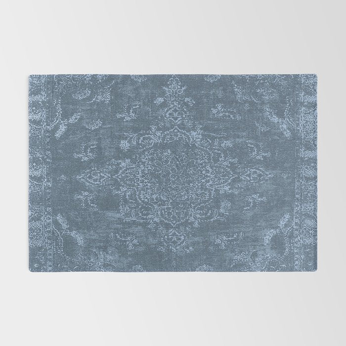 Antique Persian Vintage Rug Petrol Blue Rug Gallery Image 2