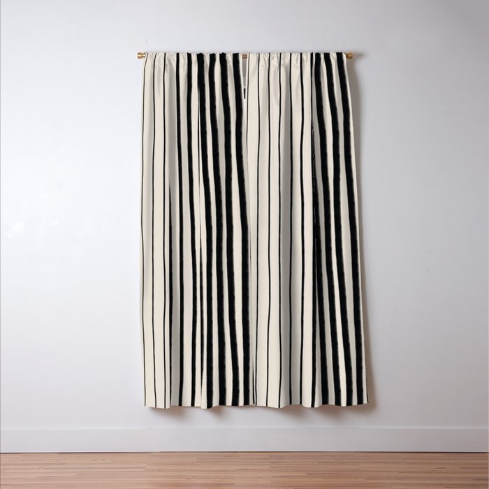Black Vertical Lines Window Curtain Gallery Image 3