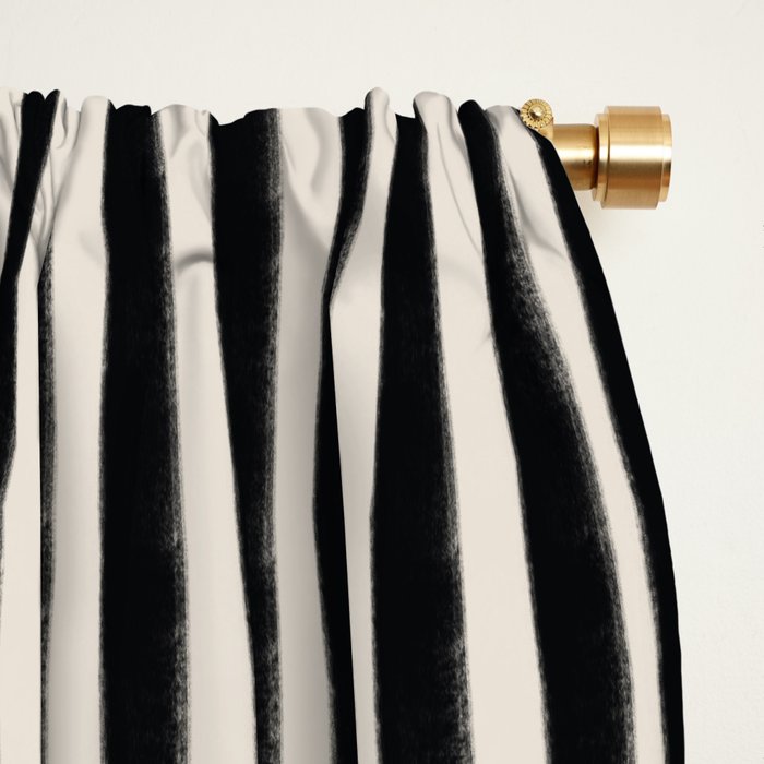 Black Vertical Lines Window Curtain Gallery Image 2