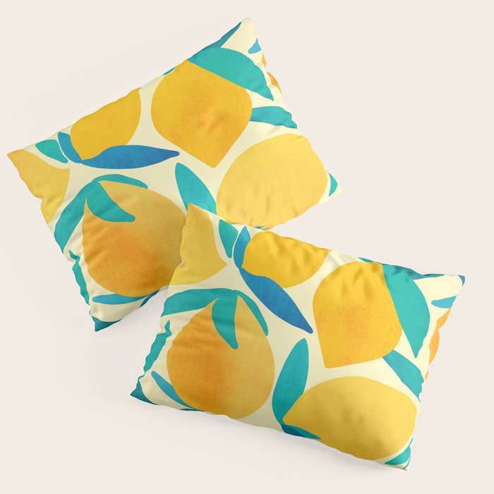 Mangoes - Tropical Fruit Illustration Pillow Sham Gallery Image 1