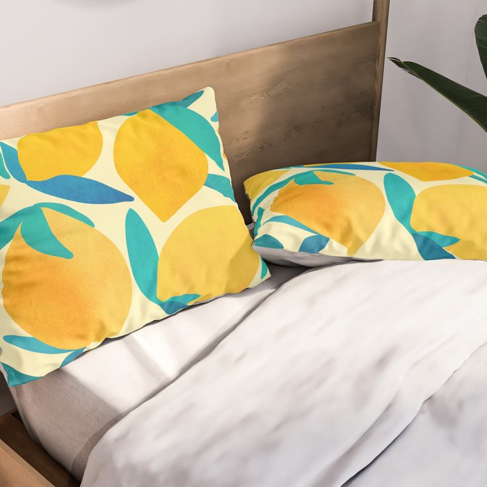 Mangoes - Tropical Fruit Illustration Pillow Sham Gallery Image 2