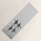 Surf Shadows - Monochrome Ocean Photography Yoga Mat Gallery Image 1