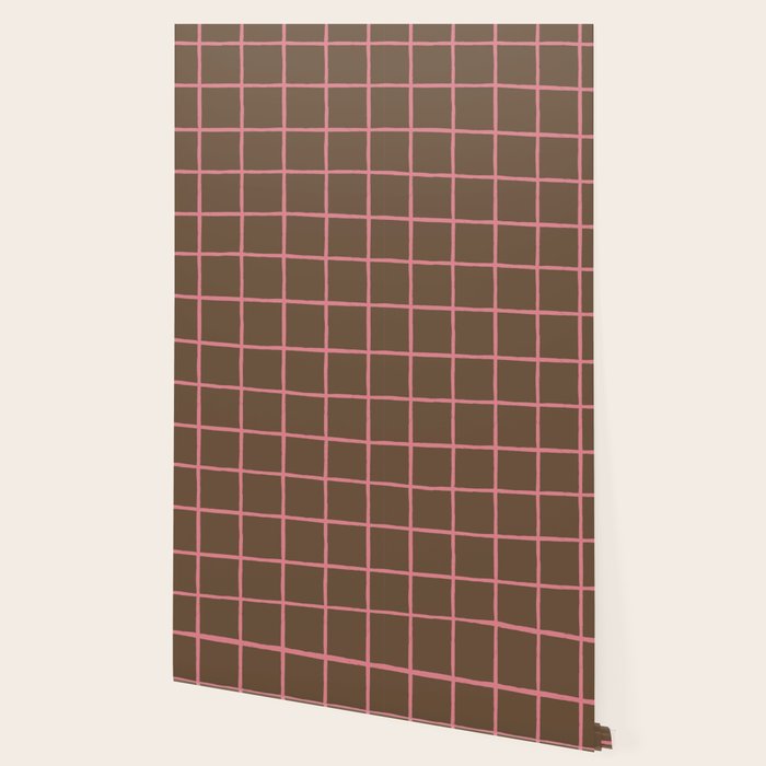 Flamingo Plume Grid Pattern Wallpaper Gallery Image 2
