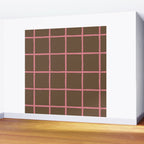 Flamingo Plume Grid Pattern Wall Mural Gallery Image 2