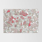 City life map mauve Rug Gallery Image 2