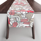 City life map mauve Table Runner Gallery Image 1