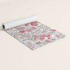 City life map mauve Yoga Mat Gallery Image 2