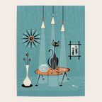 Mid Century Mishchief/ Cat Red Handed I Poster Gallery Image 4
