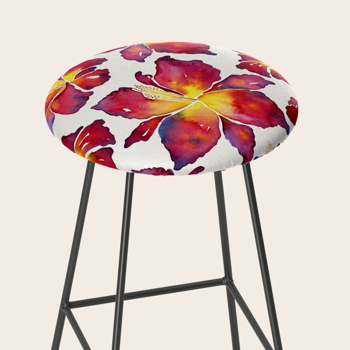 Iris Bloom - Red Palette Stool Gallery Image 2