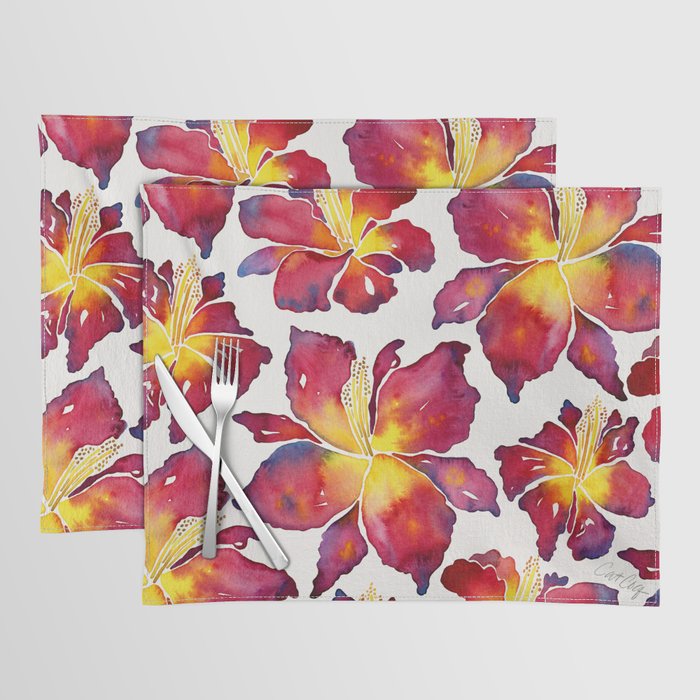 Iris Bloom - Red Palette Placemat Gallery Image 1