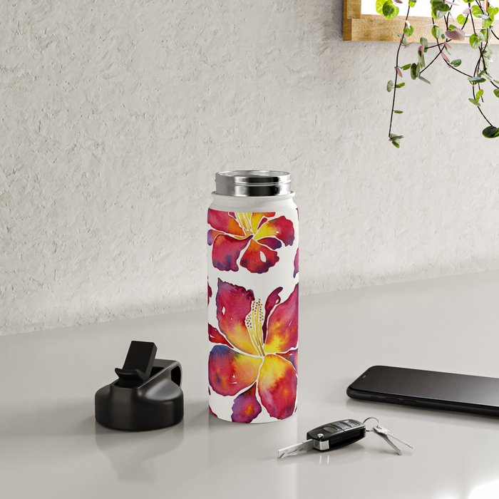 Iris Bloom - Red Palette Water Bottle Gallery Image 4
