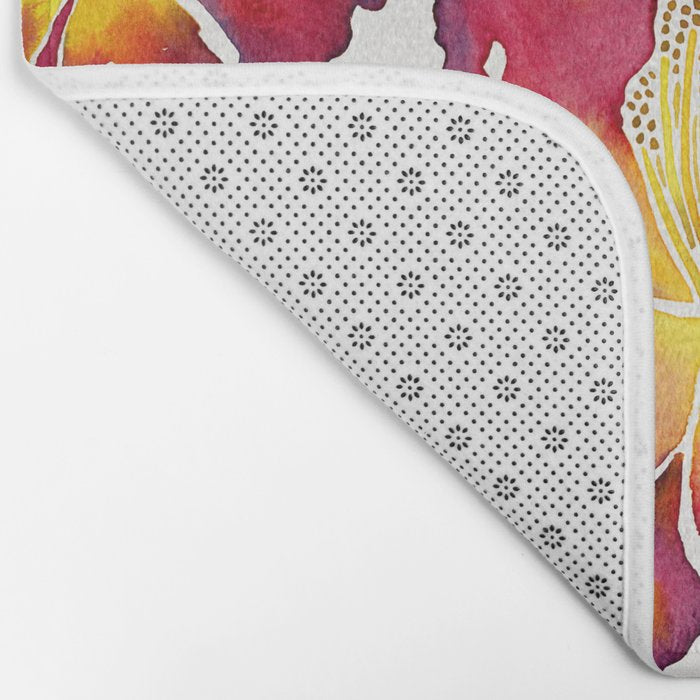Iris Bloom - Red Palette Bath Mat Gallery Image 2