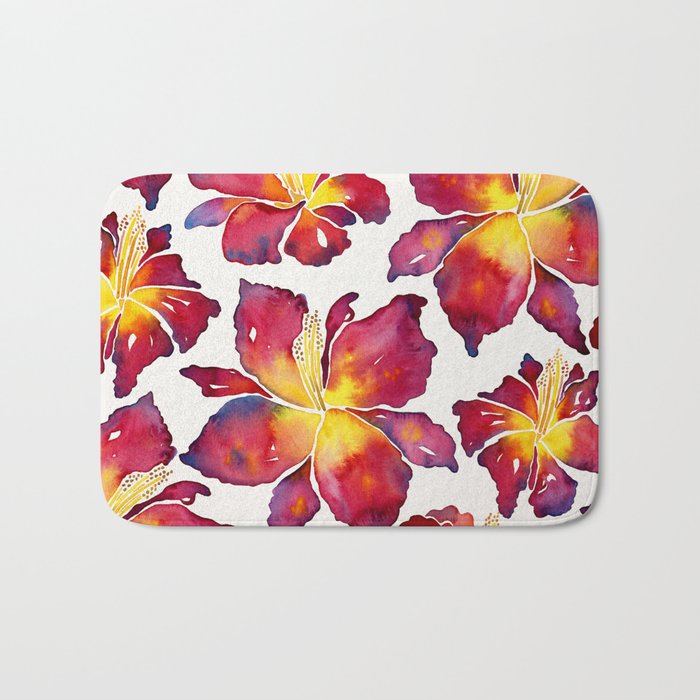 Iris Bloom - Red Palette Bath Mat Gallery Image 1