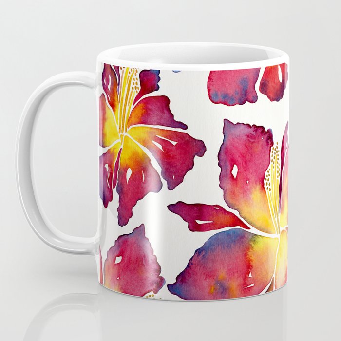 Iris Bloom - Red Palette Coffee Mug Gallery Image 3