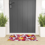 Iris Bloom - Red Palette Welcome Mat Gallery Image 3