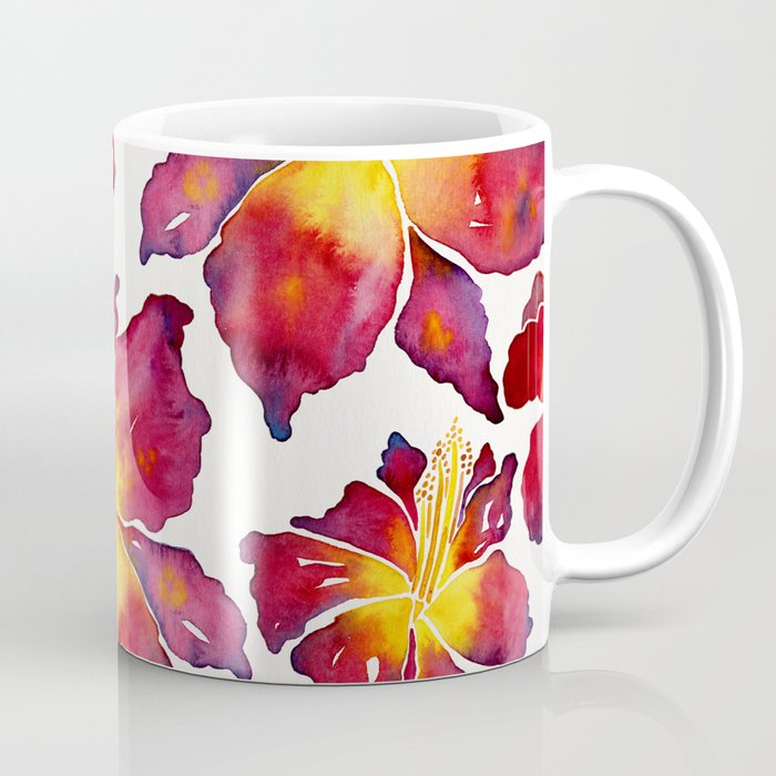 Iris Bloom - Red Palette Coffee Mug Gallery Image 1
