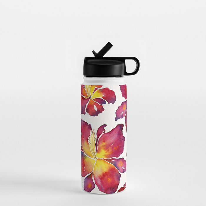Iris Bloom - Red Palette Water Bottle Gallery Image 1