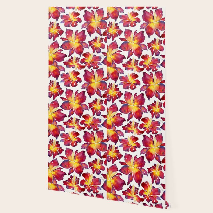 Iris Bloom - Red Palette Wallpaper Gallery Image 2