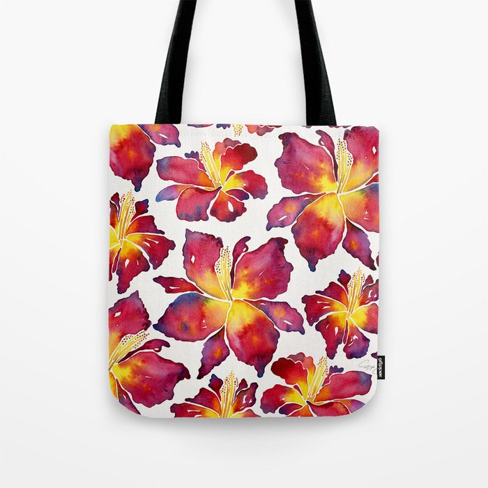 Iris Bloom - Red Palette Tote Bag Gallery Image 1