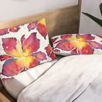 Iris Bloom - Red Palette Pillow Sham Gallery Image 2