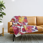 Iris Bloom - Red Palette Throw Blanket Gallery Image 1