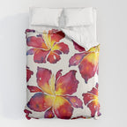 Iris Bloom - Red Palette Duvet Cover Gallery Image 6