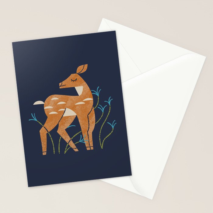 Spring Fawn Stationery Card Gallery Image 2