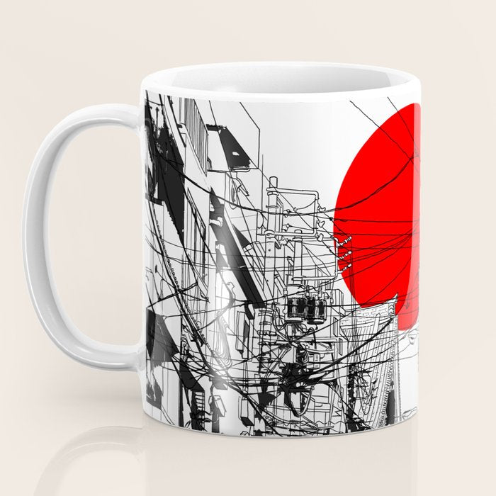 Tokyo street sunrise Coffee Mug Gallery Image 3