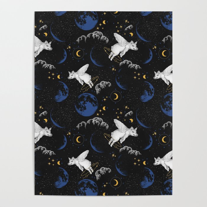 Celestial Pigs of the Night Sky A Poster Gallery Image 4