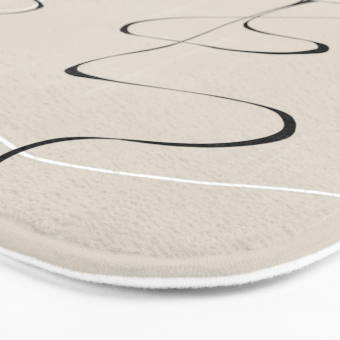 Abstract Line Face Art Bath Mat Gallery Image 3