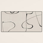 Abstract Line Face Art Desk Mat Gallery Image 3