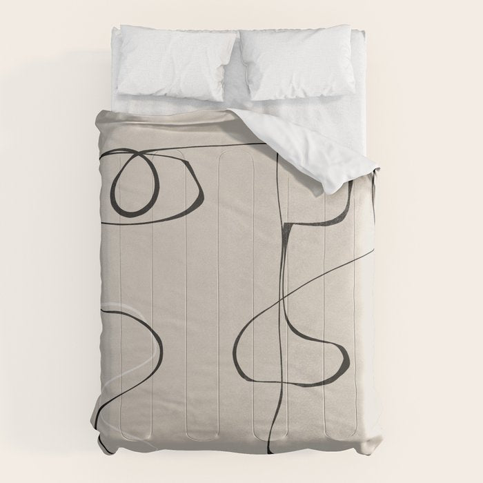 Abstract Line Face Art Comforter Gallery Image 6