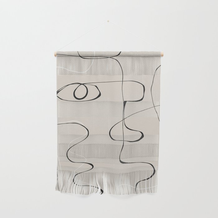 Abstract Line Face Art Wall Hanging Gallery Image 1