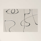 Abstract Line Face Art Welcome Mat Gallery Image 1
