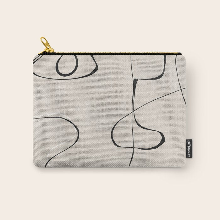 Abstract Line Face Art Carry All Pouch Gallery Image 1