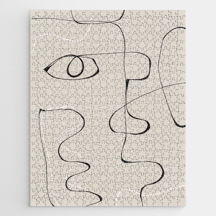 Abstract Line Face Art Jigsaw Puzzle Gallery Image 1