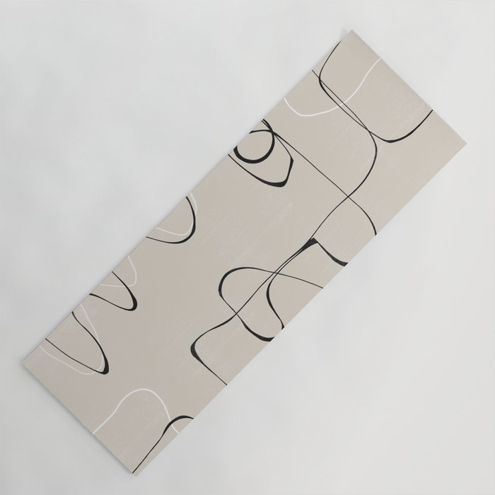 Abstract Line Face Art Yoga Mat Gallery Image 1