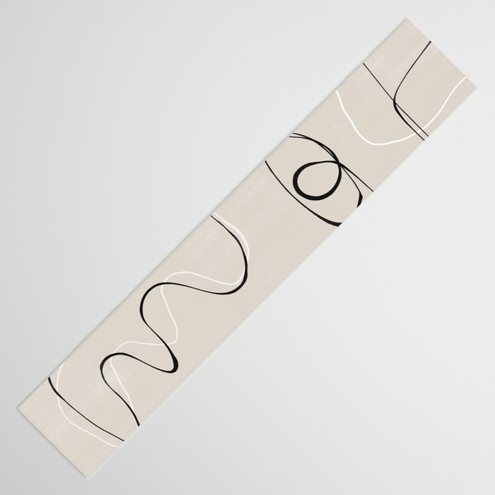 Abstract Line Face Art Table Runner Gallery Image 3