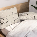 Abstract Line Face Art Pillow Sham Gallery Image 2