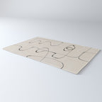 Abstract Line Face Art Rug Gallery Image 3