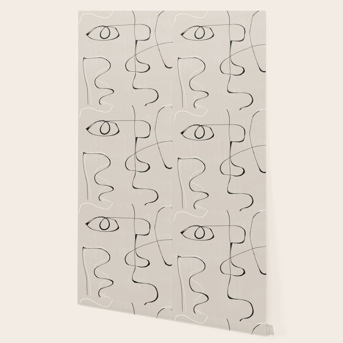 Abstract Line Face Art Wallpaper Gallery Image 2
