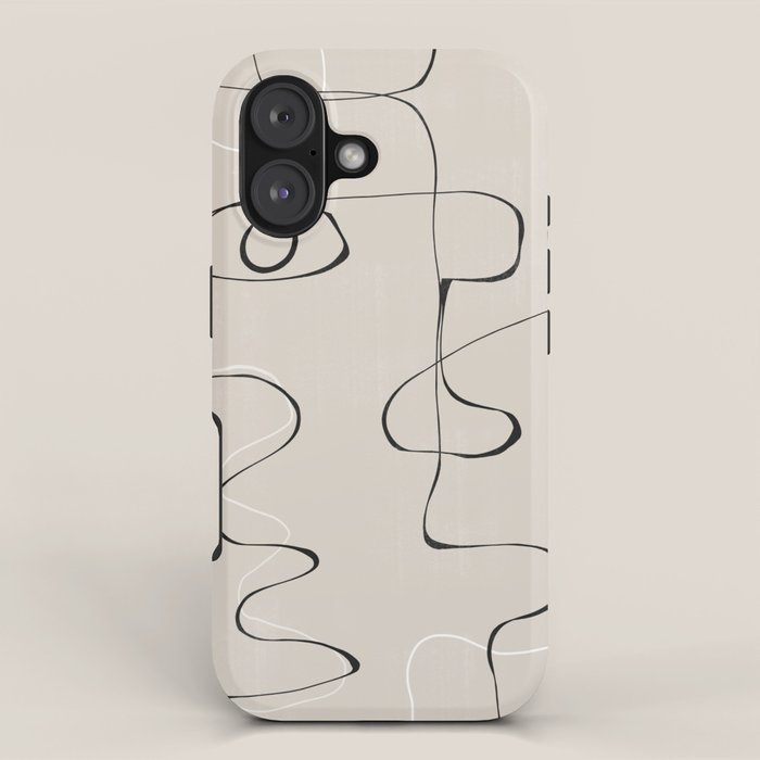 Abstract Line Face Art iPhone Case Gallery Image 1