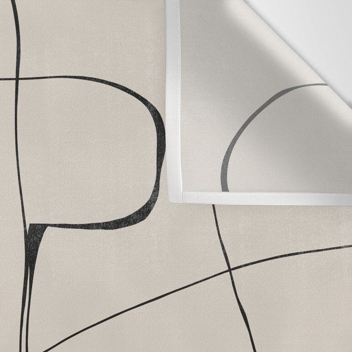 Abstract Line Face Art Wall Tapestry Gallery Image 3