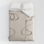 Abstract Line Face Art Duvet Cover Gallery Image 6