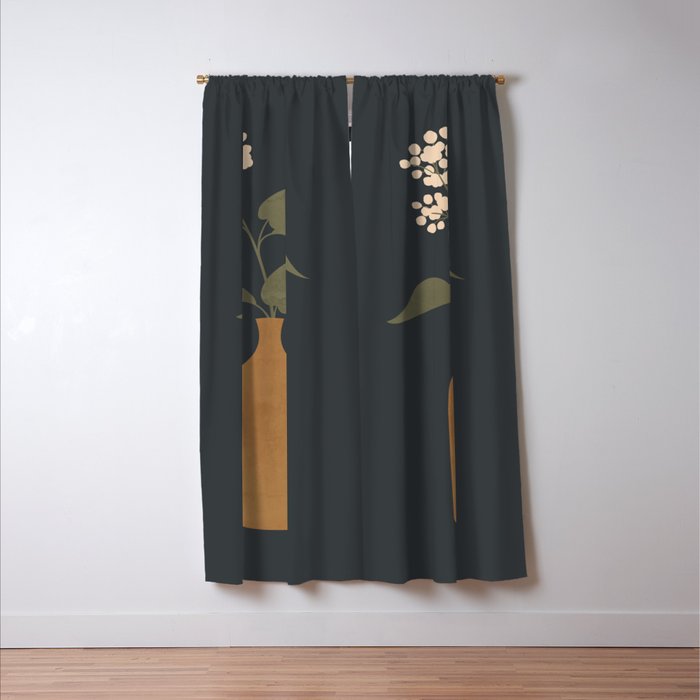 Minimal Abstract Art Vase Flower 10 Window Curtain Gallery Image 3