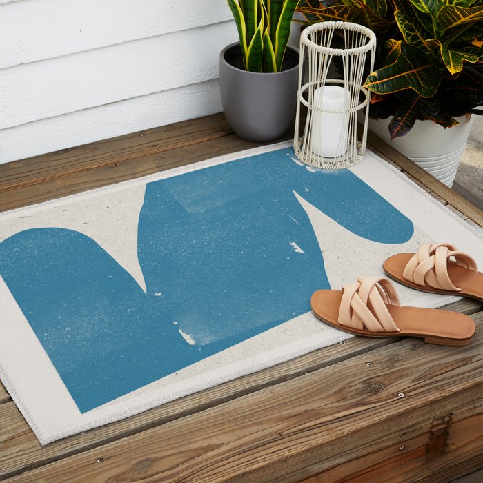 Blue Object Outdoor Rug Gallery Image 2