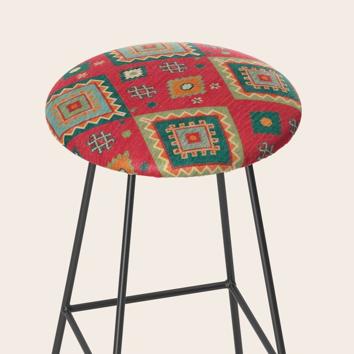 Moroccan Berber Kilim Pattern Stool Gallery Image 2